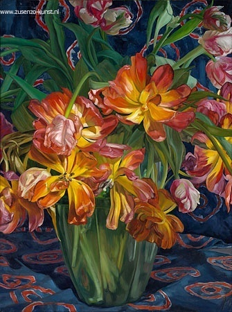 Geel-rode tulpen - Theo Leijdekkers