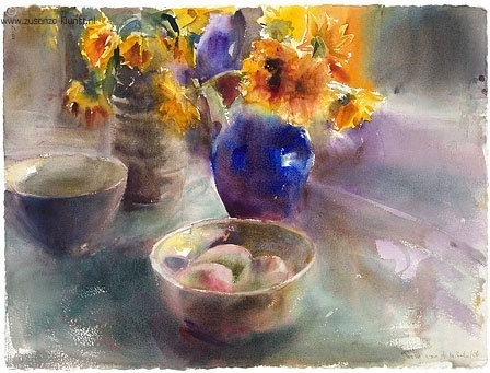 Zonnebloemen en mango's - Dorry van de Winkel
