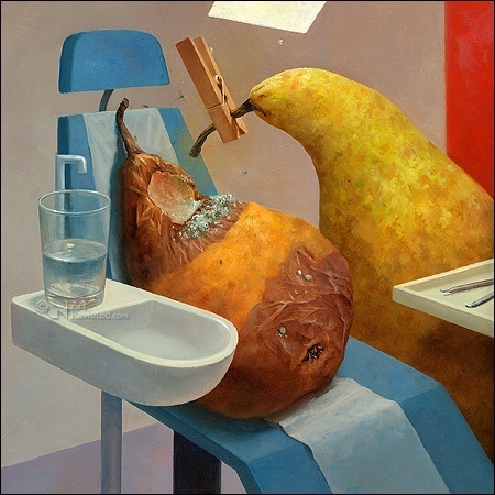 Bij de mondhygiëniste - Marius van Dokkum