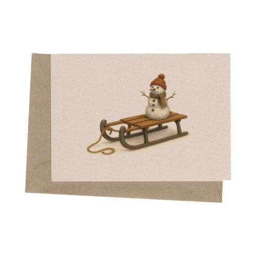 Sneeuwpop op slee - Lonneke Grimbergen