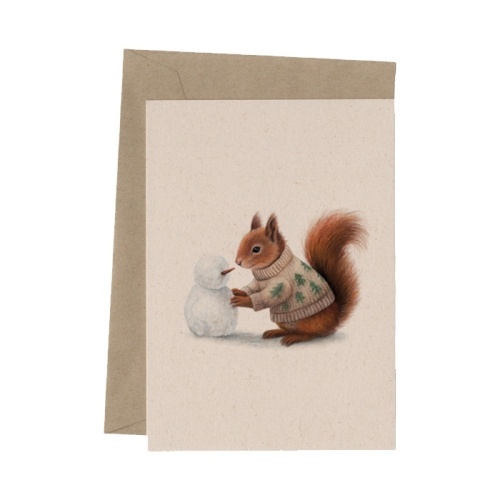 Eekhoorn in de sneeuw