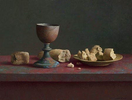 Avondmaal met geredde avondmaalsbeker - Henk Helmantel
