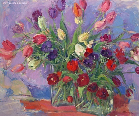 Tulpen en anemonen - Carla Rodenberg