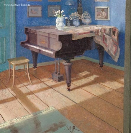 Interieur met piano - Matthijs Roling