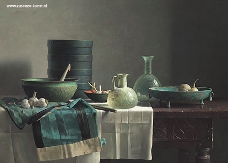 Romeins glas met Chinese rok - Henk Helmantel, giclee