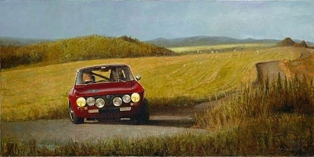 Alfa Romeo in Frans landschap - Marin Sijbesma