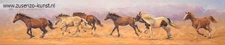 Rennende paarden - Geke Steenmetz