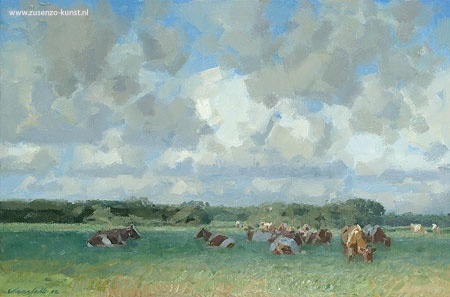 Kudde met wolkenlucht - Hans Versfelt