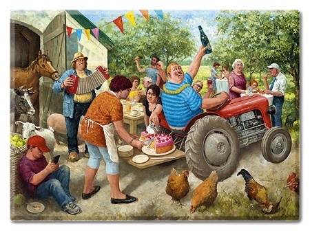Koelkastmagneet - tuinfeest - Marius van Dokkum