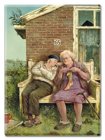 Koelkastmagneet - liefde vergaat niet - Marius van Dokkum