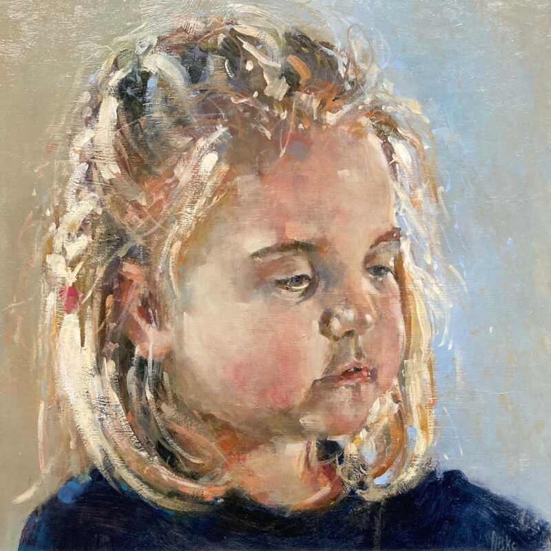 Meisje in olieverf van Hiske Wiersma